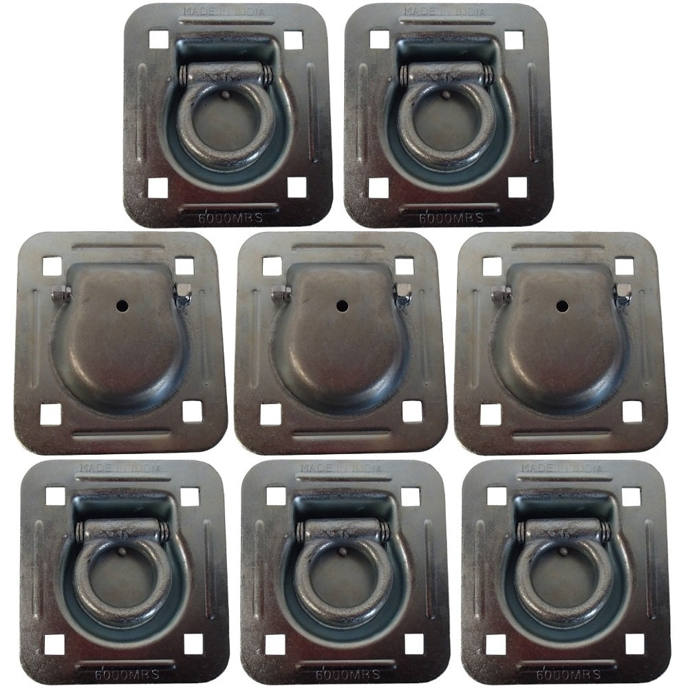8 Cargo Truck Container Quad Van Trailer Tie Down Anchor Point Recessed D-Rings
