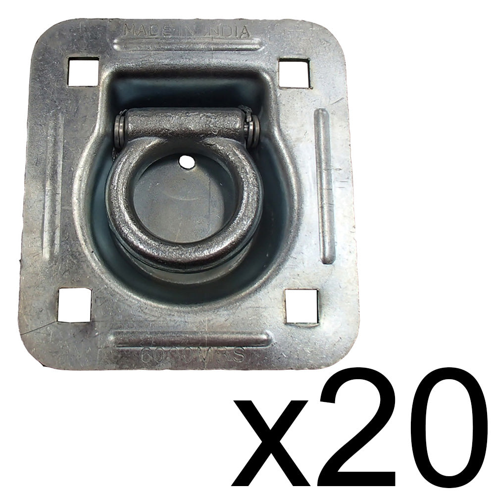 RDR5 Qty 20: 1-1/2" Bolt-on Recessed D-Ring Fits Universal Products