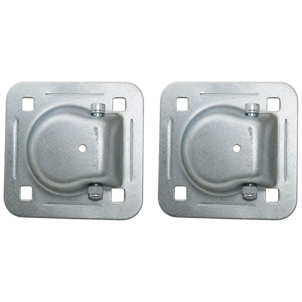 2 Flatbed Truck Cargo Trailer 6000lb Tie Down Strap Flush Mount Recessed D-Rings