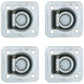 4 Recessed Anchor Point Tie Down Cargo Truck Container Quad Van Trailer D-Rings