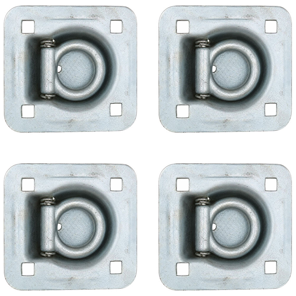 4 Recessed Anchor Point Tie Down Cargo Truck Container Quad Van Trailer D-Rings