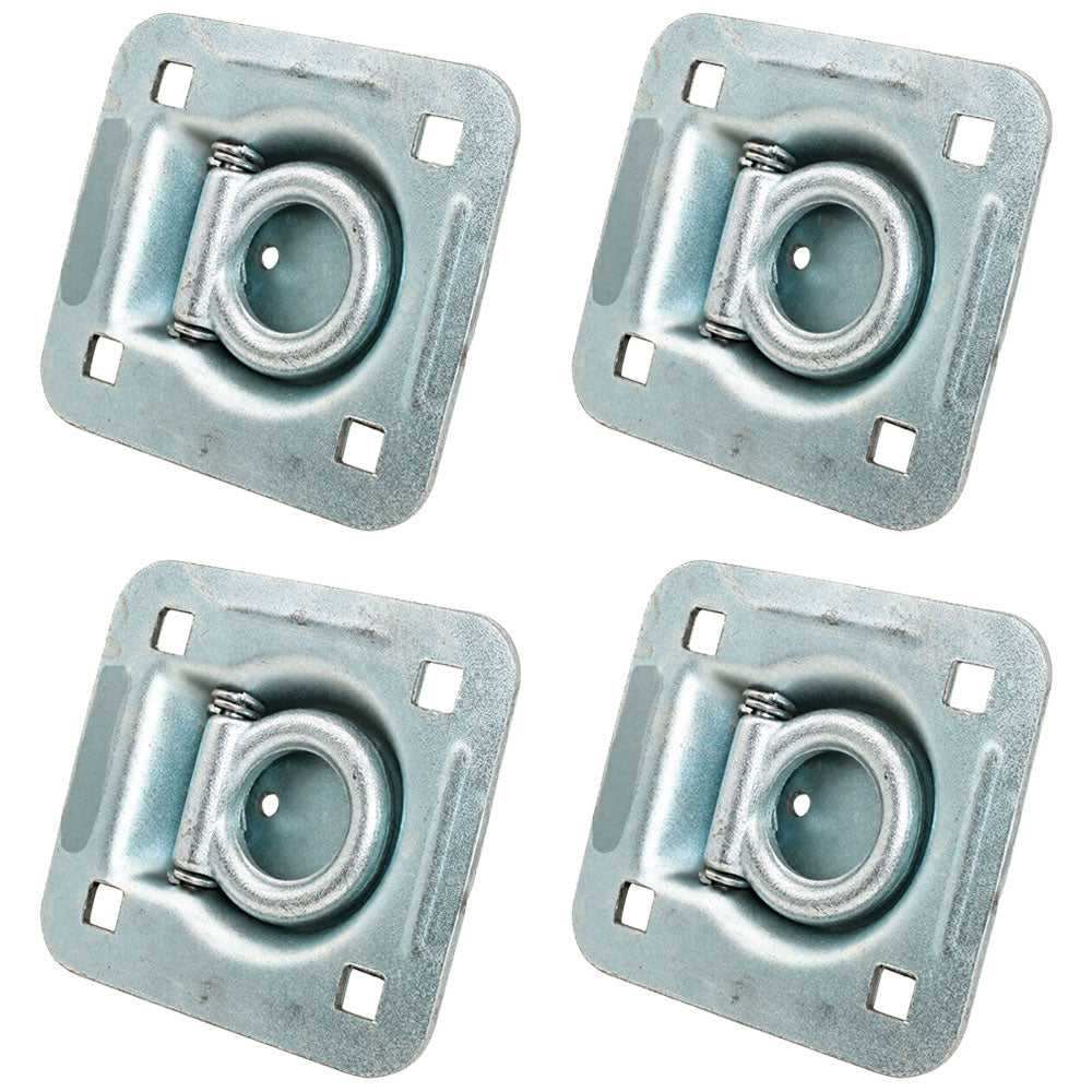 4 Recessed D-Rings for Van Cargo Container Truck Trailer Tie Down Anchor Point