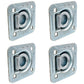 4 Recessed D-Rings for Van Cargo Container Truck Trailer Tie Down Anchor Point