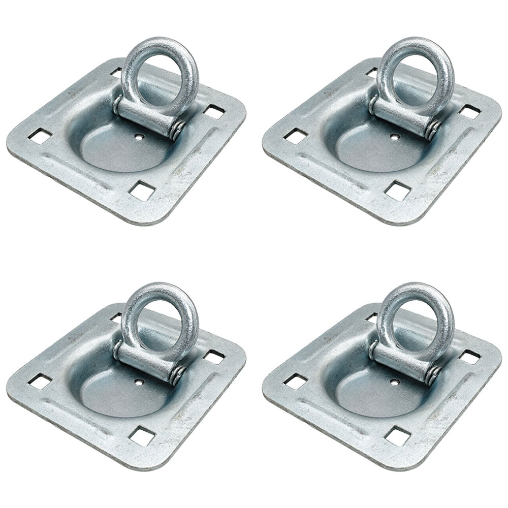 4 Recessed Anchor Point Tie Down Cargo Truck Container Quad Van Trailer D-Rings