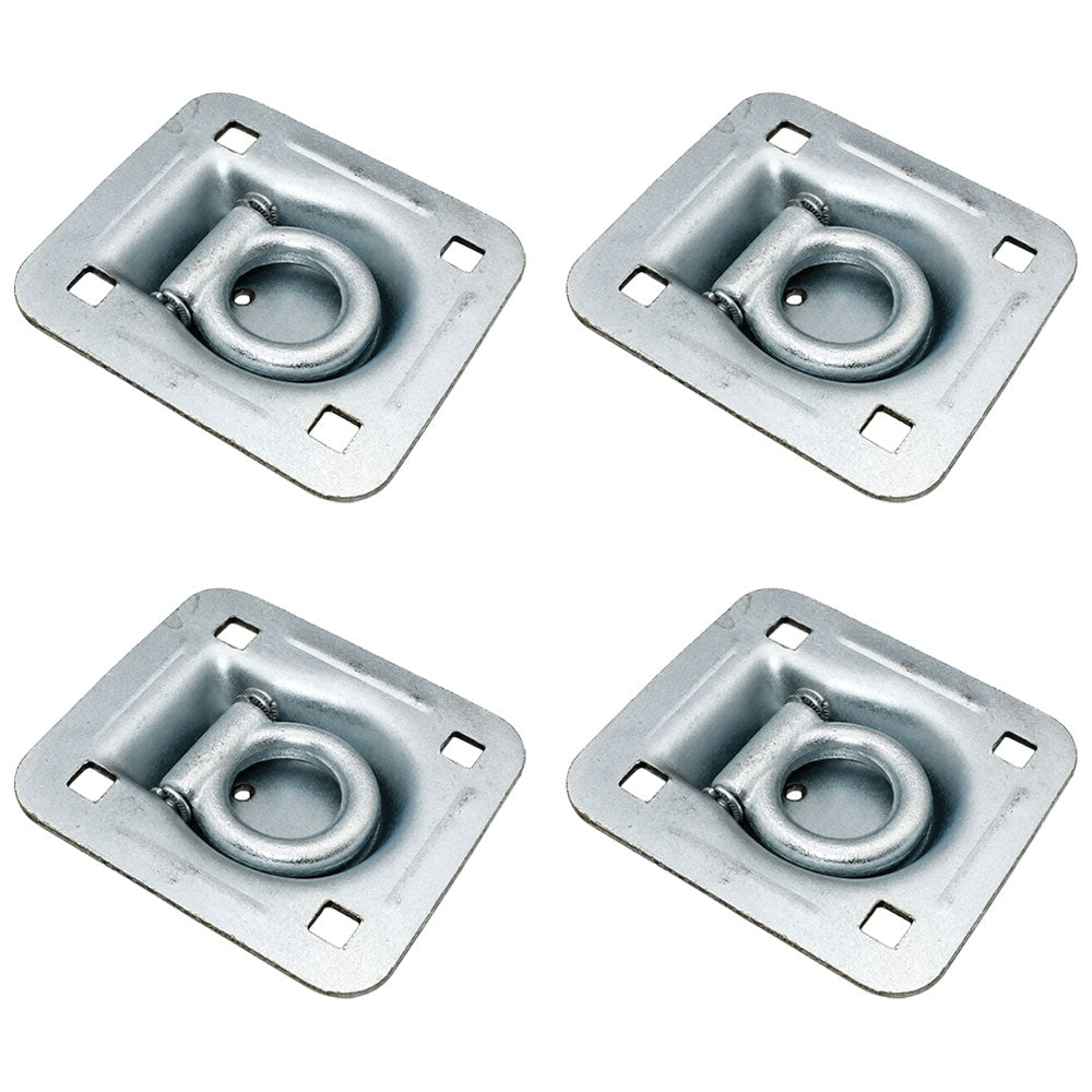 4 Recessed Anchor Point Tie Down Cargo Truck Container Quad Van Trailer D-Rings
