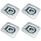 4 Pack Chain Rope Tie Down Trailer 4-Bolt Steel Recessed D-Ring 6000# MBS Rated
