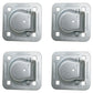 4 Pack Chain Rope Tie Down Trailer 4-Bolt Steel Recessed D-Ring 6000# MBS Rated