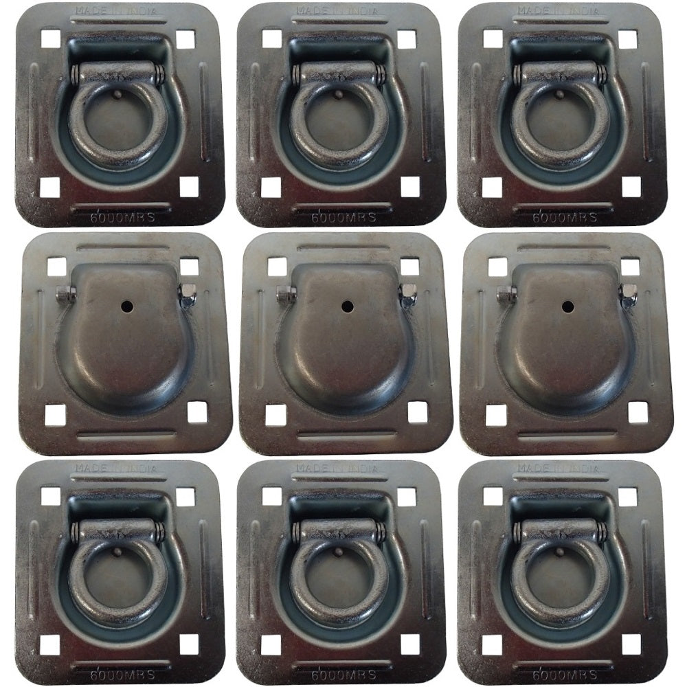 RDR5 Qty 9: 1-1/2" Bolt-on Recessed D-Ring Fits Universal Products
