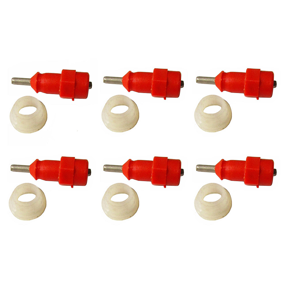 6 Chicken Waterer Push In Poultry Nipples Drinker Bird Drink Water Fowl Chook