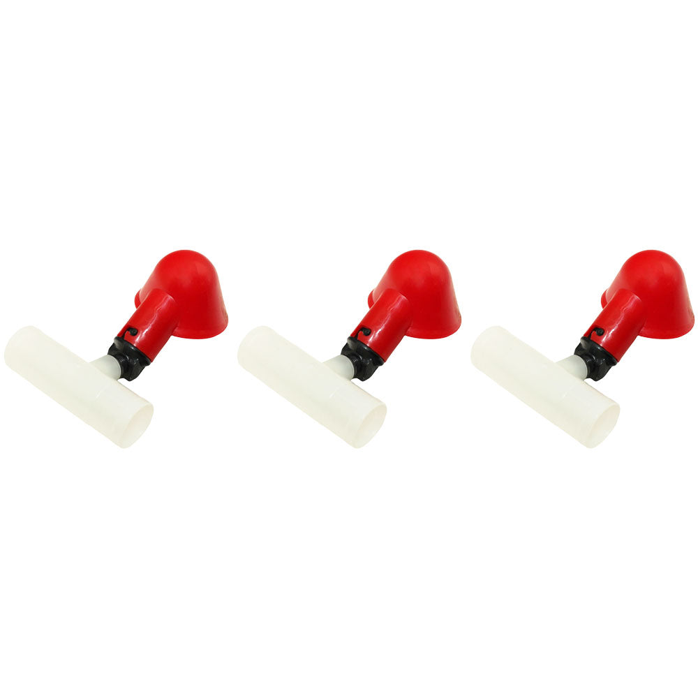 Qty 3: Automatic Drinker Cup w/ PVC Fitting Fits Universal Products