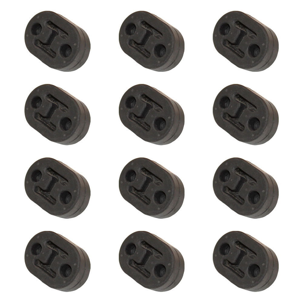 100400 Qty 12: Rubber Exhaust Insulator Fits Universal Products