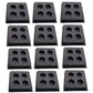 (12) Anti-Vibration Pads Heavy Duty All Rubber Isolation Pads - 2" x 2" x 3/4"