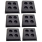6 Pack Rubber Anti Vibration Pads 2 x 2 x 3/4" Air Compressor Isolation Pad HVAC