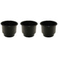 Qty 3: Black Plastic Cup Holder (Jumbo) Fits Universal Products