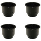 Qty 4: Black Plastic Cup Holder (Jumbo) Fits Universal Products
