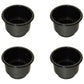 Qty 4: Black Plastic Cup Holder (Jumbo) Fits Universal Products