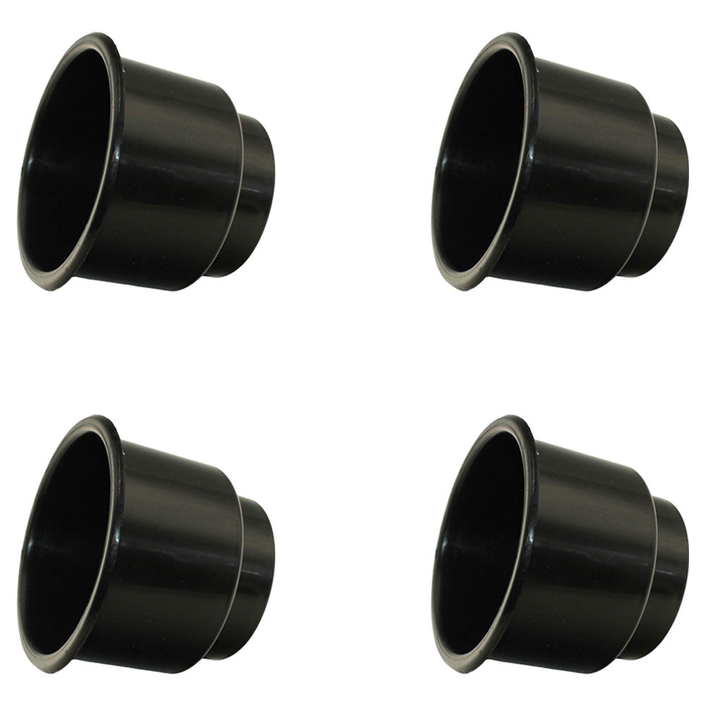 Qty 4: Black Plastic Cup Holder (Jumbo) Fits Universal Products