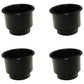Qty 4: Black Plastic Cup Holder (Jumbo) Fits Universal Products