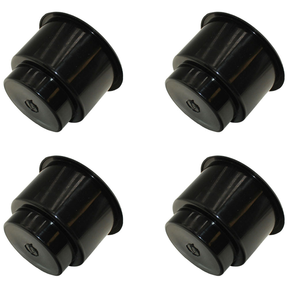 Qty 4: Black Plastic Cup Holder (Jumbo) Fits Universal Products