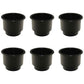 6 Pack- Black Two Tiered Plastic Drink Cup Can Holder Fits Boats RVs Pontoons