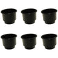 6 Pack- Black Two Tiered Plastic Drink Cup Can Holder Fits Boats RVs Pontoons