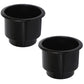 Qty 2: Black Plastic Cup Holder w/ Drain Hole  Fits Universal Products