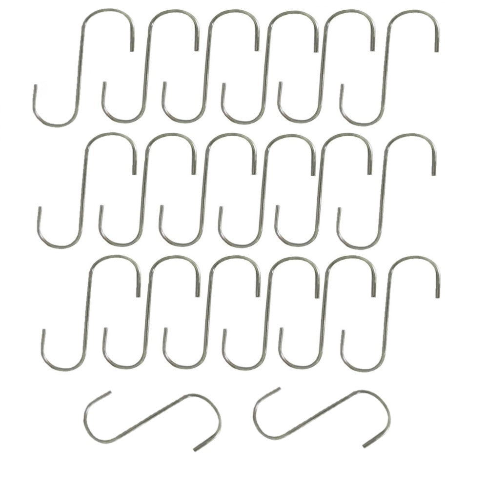 (20) 5" Steel S-Hooks For Various Household and Yard & Garden Applications