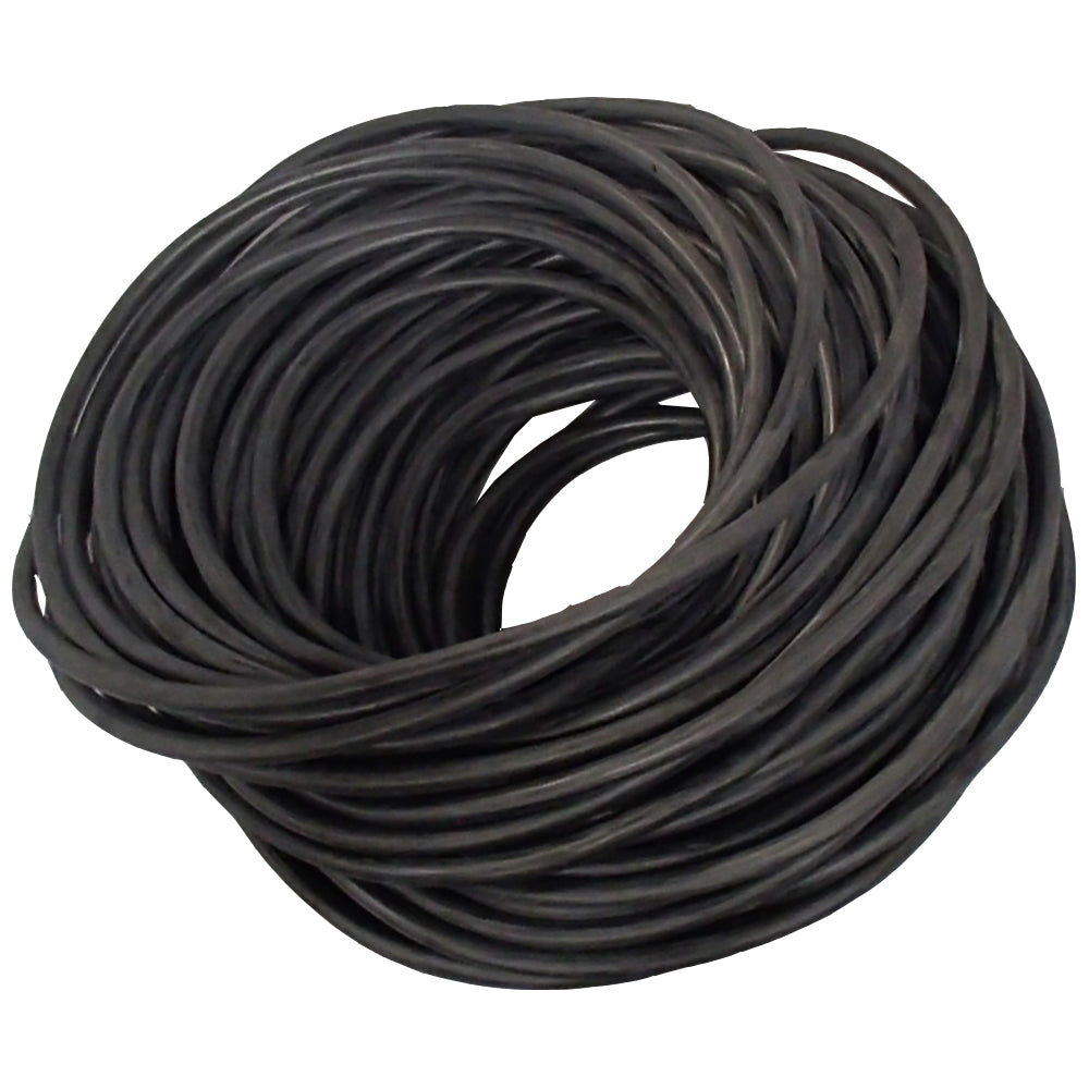 1 Solid Core 3/8" Black Rubber Rope 150' Feet Truck Trailer Tarp Tie Down