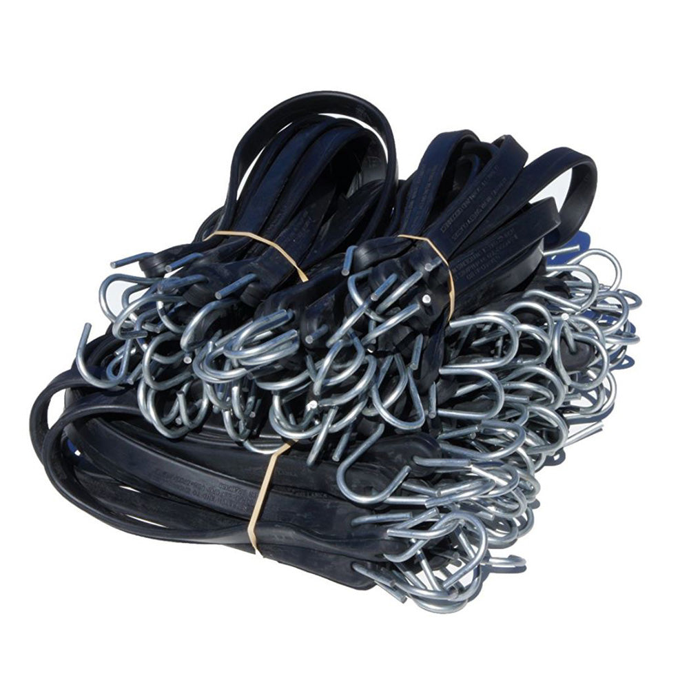 50 Mix Heavy Duty Rubber Bungee Straps JB Tarp Tie Down Flatbed Truck Trailer