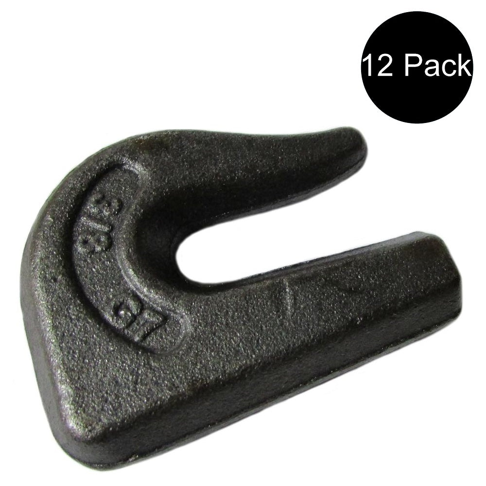 0900104 Qty 12: Weld On Grab Chain Hook Fits Universal Products