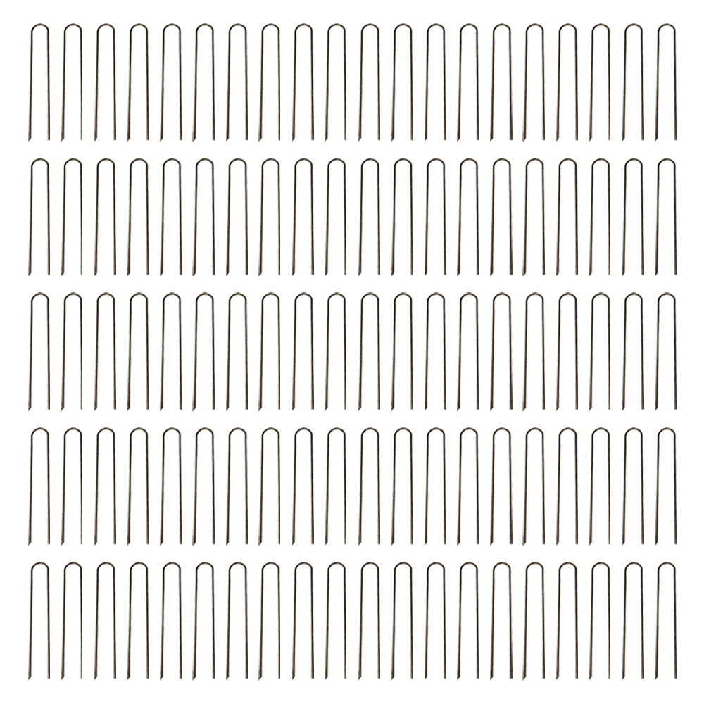 100 Pack Fence Anchor 6" Garden Landscape Ground Staples Spikes Stakes Pegs Pins