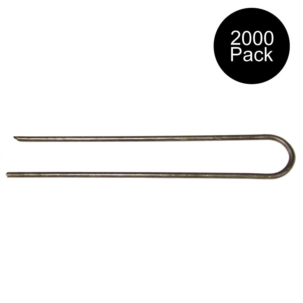 2000 Pack 6" Landscape Staples SOD Staple Soil Anchor Garden Stakes Round Pins
