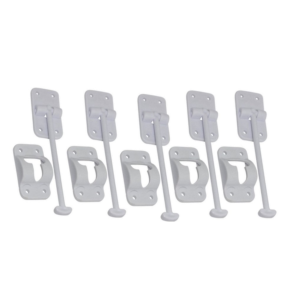 891-WH Qty 5: Camper Door Holder w/ Stop
 Fits Universal