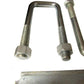 1000306SQUARE U-Bolt Kit 2" Square Head Fits Universal Products