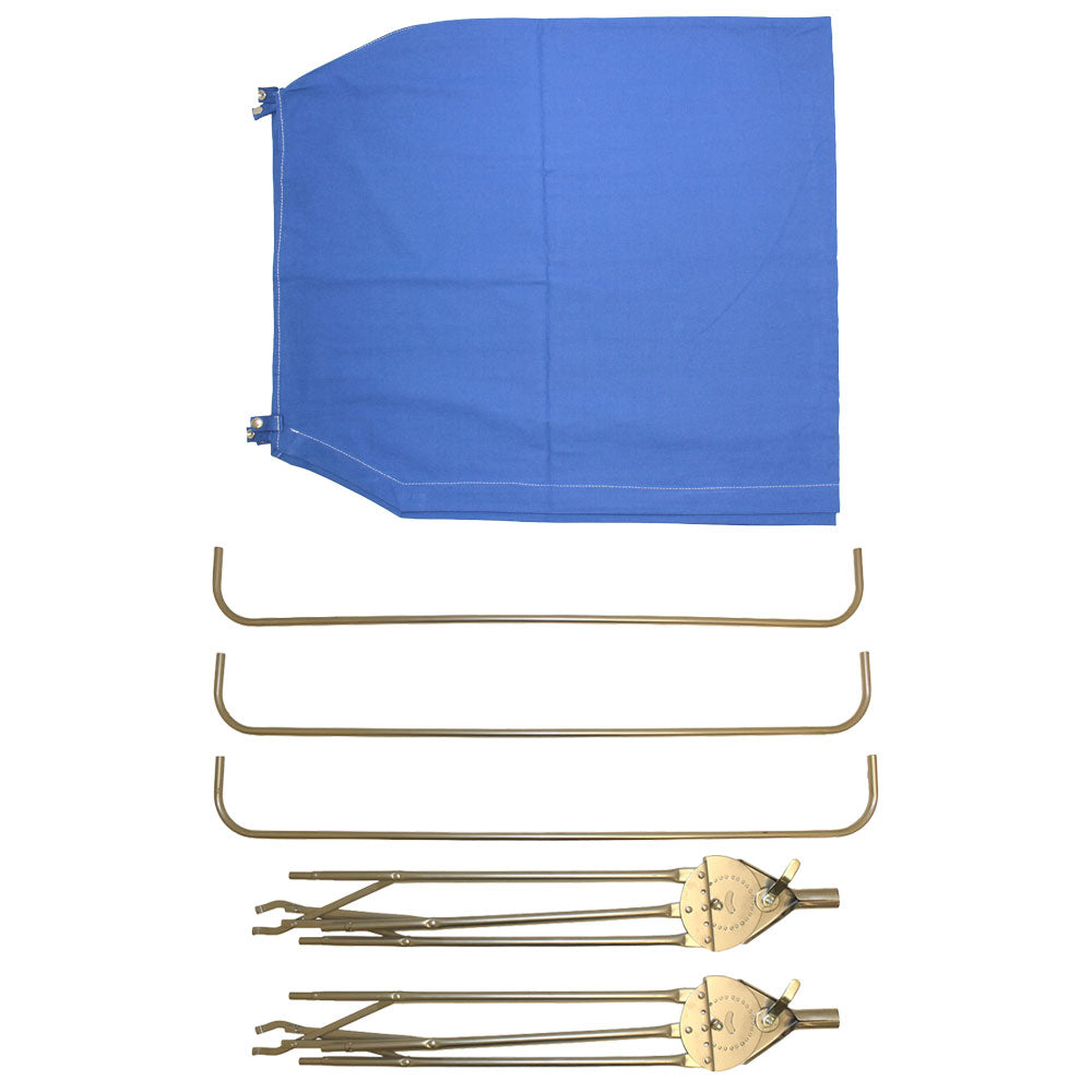 Blue 3 Bow 48" Buggy Top Tractor Umbrella Frame & Canvas Cover JBT3 405670