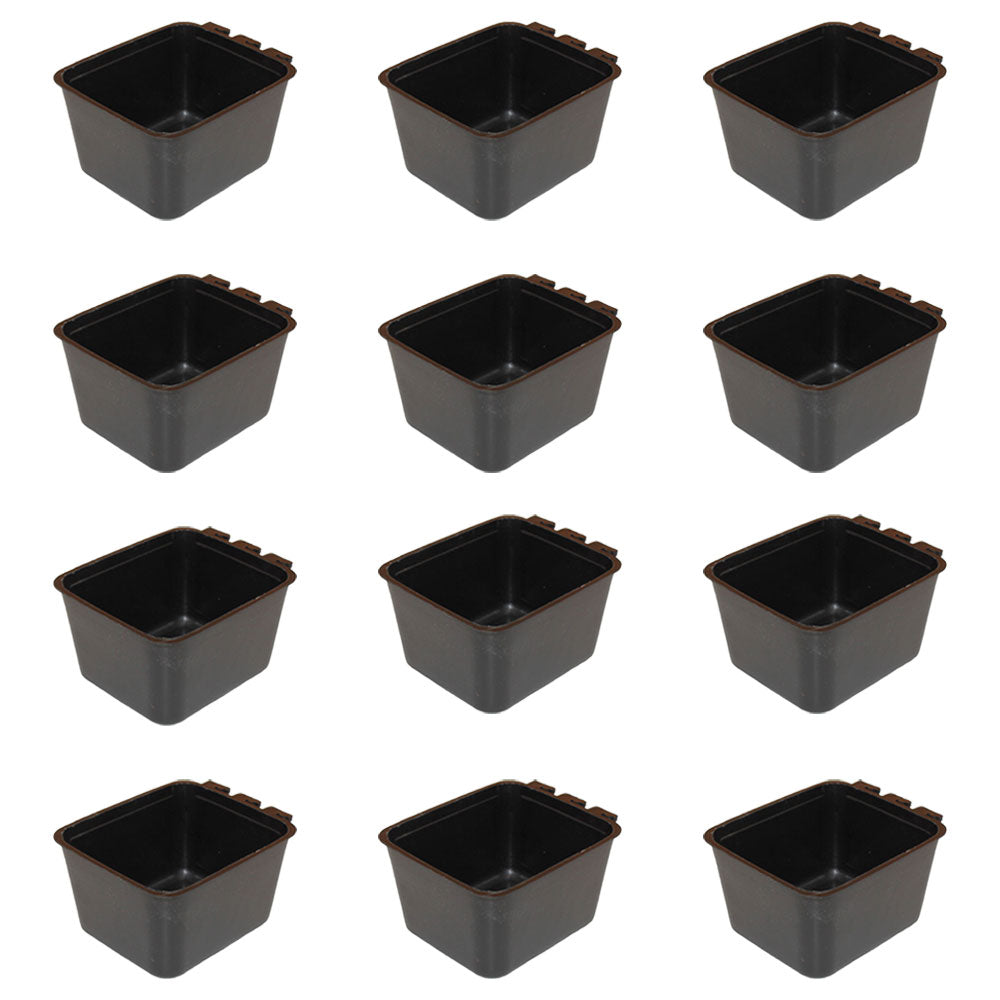 (12 Pack) Hanging Feed and Water Cage Cup 16 Fl Oz Chickens Poultry Ducks Birds