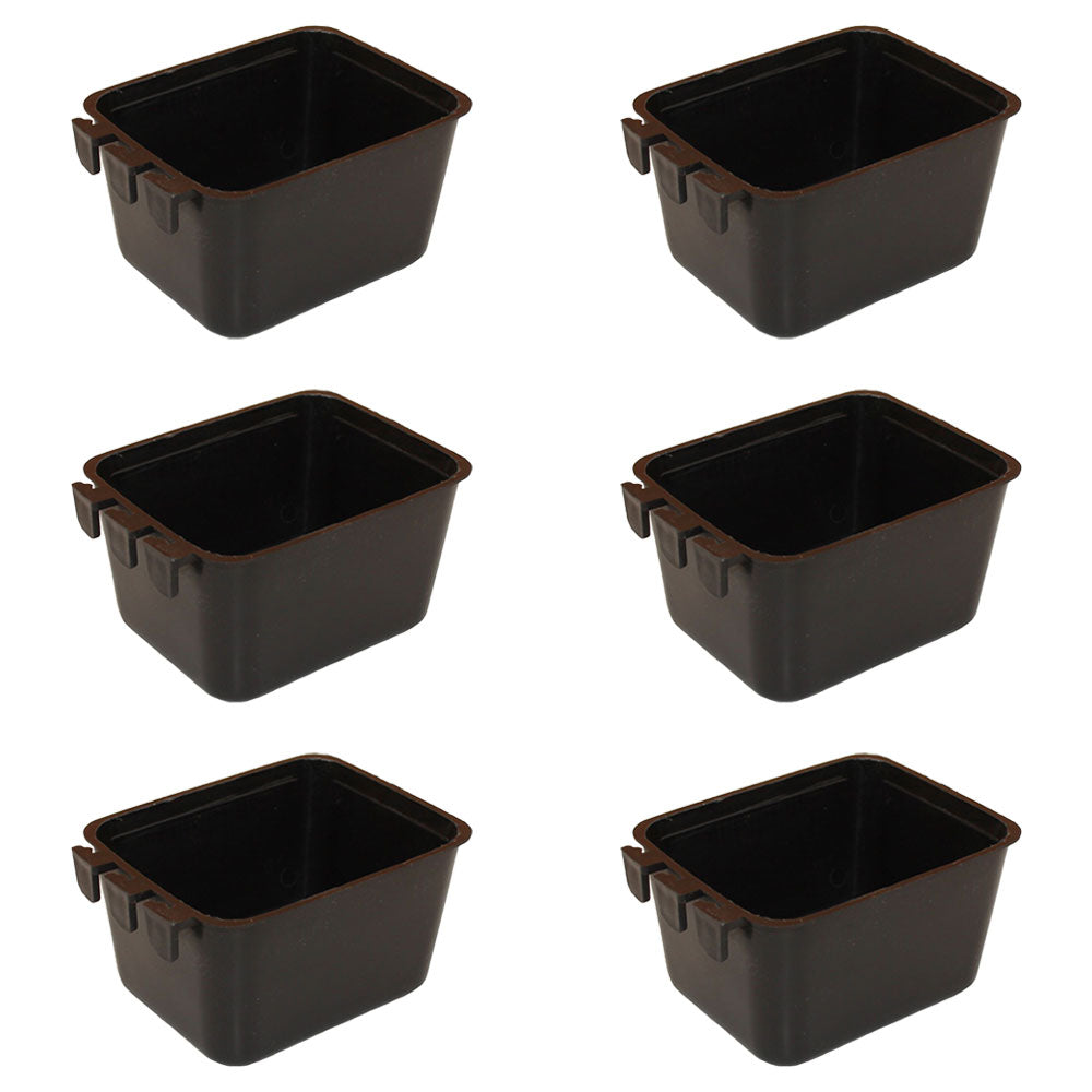 Six (6) OTK20-0826 Hanging Feed and Water Cage Cup For Poultry Rabbits Quail
