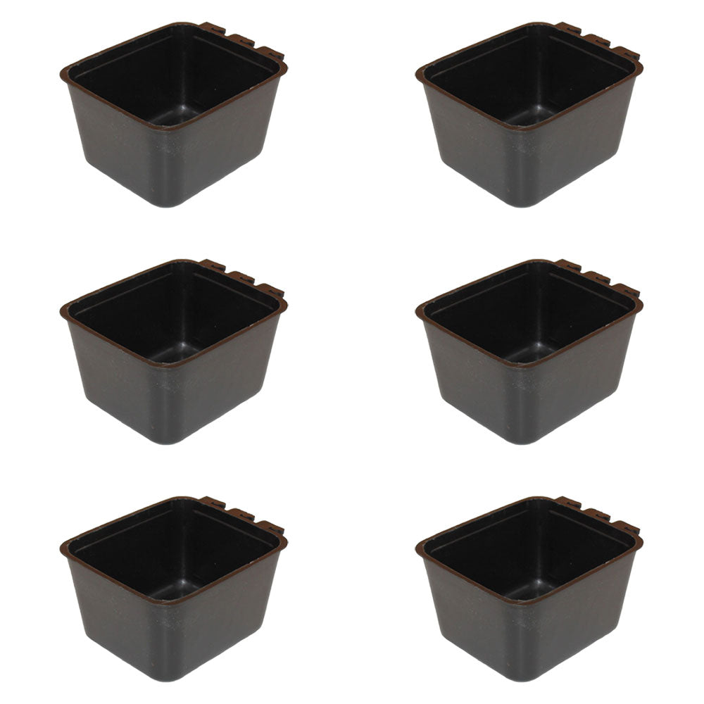 Six (6) OTK20-0826 Hanging Feed and Water Cage Cup For Poultry Rabbits Quail