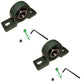 2 PC 1" Salt Spreader Pillow Block Bearing w/ Zerk Bottom UCP205-16 Solid Base