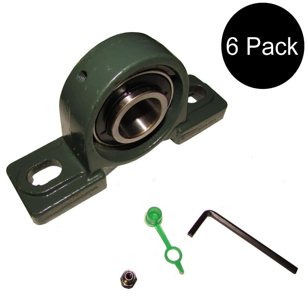 Qty 6: 1" Pillow Block Bearing  Fits Grasshopper Replaces 122043