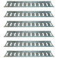 Set of (6) E Track Rail Tie Down Horizontal for Truck/Trailer (2' ETracK)