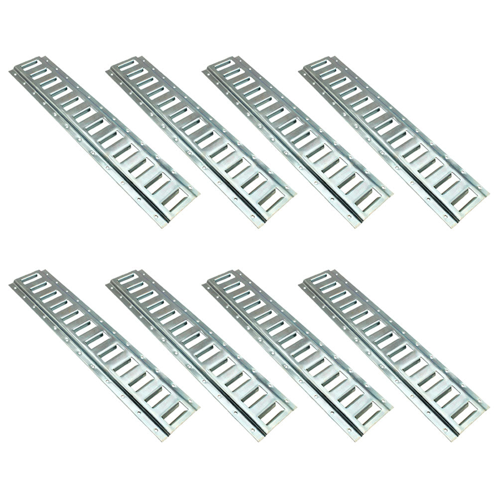 (8) Black Enamel Finish Steel E Track Tie-Down Rail System for Truck/Trailer