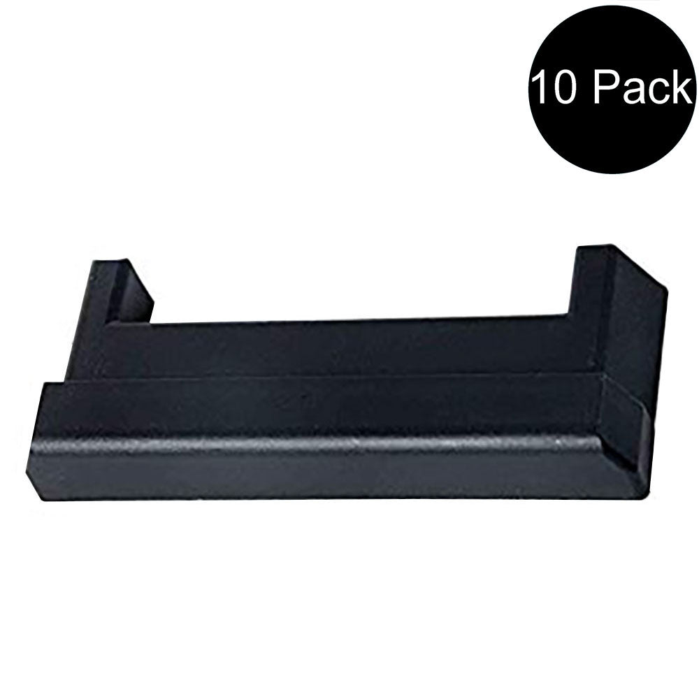10 E Track Tie-Down Rail End Covers Durable Black Plastic End Protector Caps