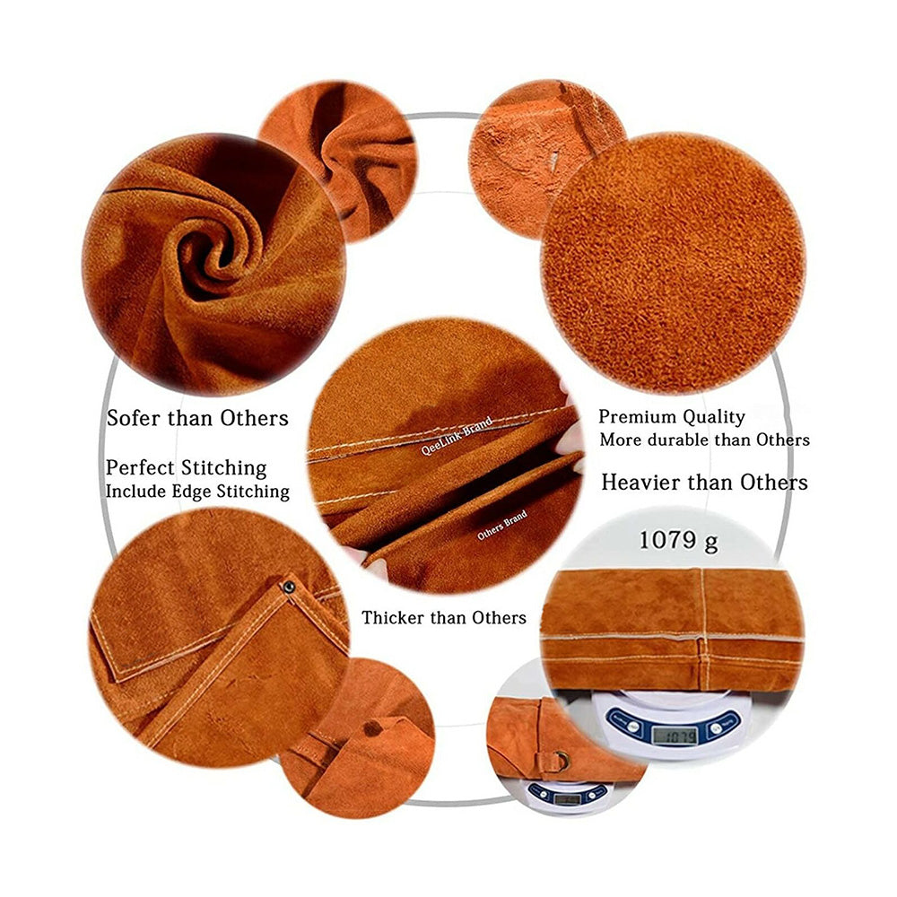 OTK20-1079 Leather Work Shop Apron Fits Universal
