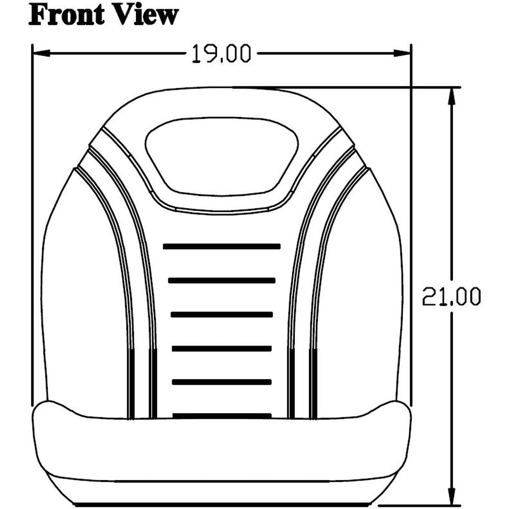 00367800 Black Vinyl Seat Fits Taylor-Dunn Bigfoot BigfootXL G-1500