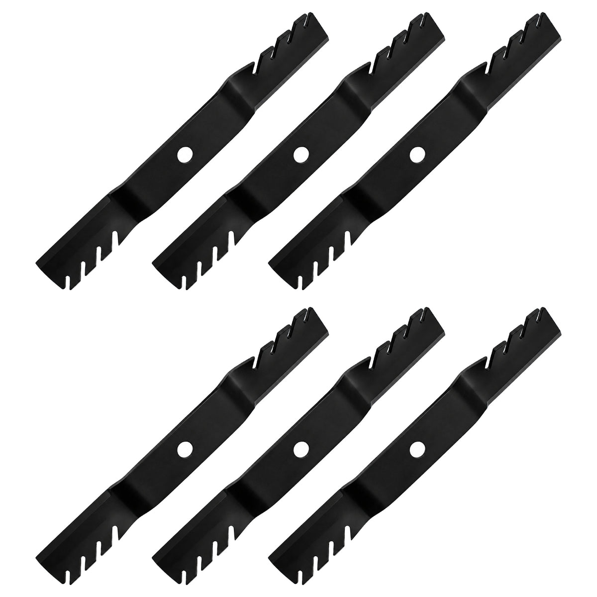 Qty 6: Toothed Mulching Blades Fits Kubota Replaces K5371-99020