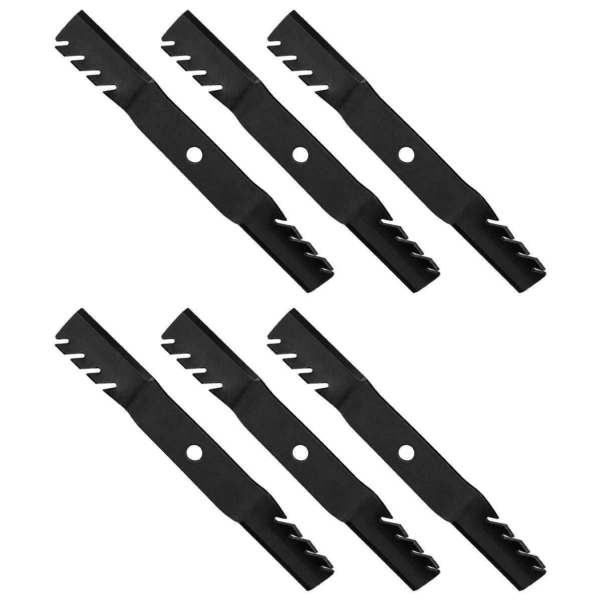 Qty 6: Toothed Mulching Blades Fits Kubota Replaces K5371-99020