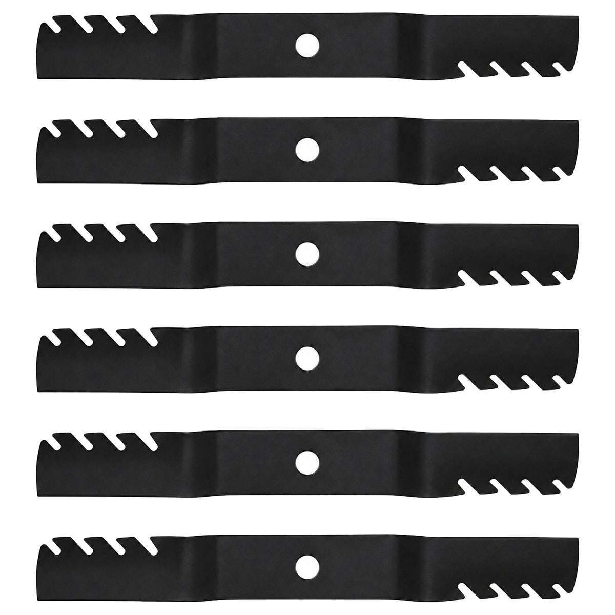 Qty 6: Toothed Mulching Blades Fits Kubota Replaces K5371-99020