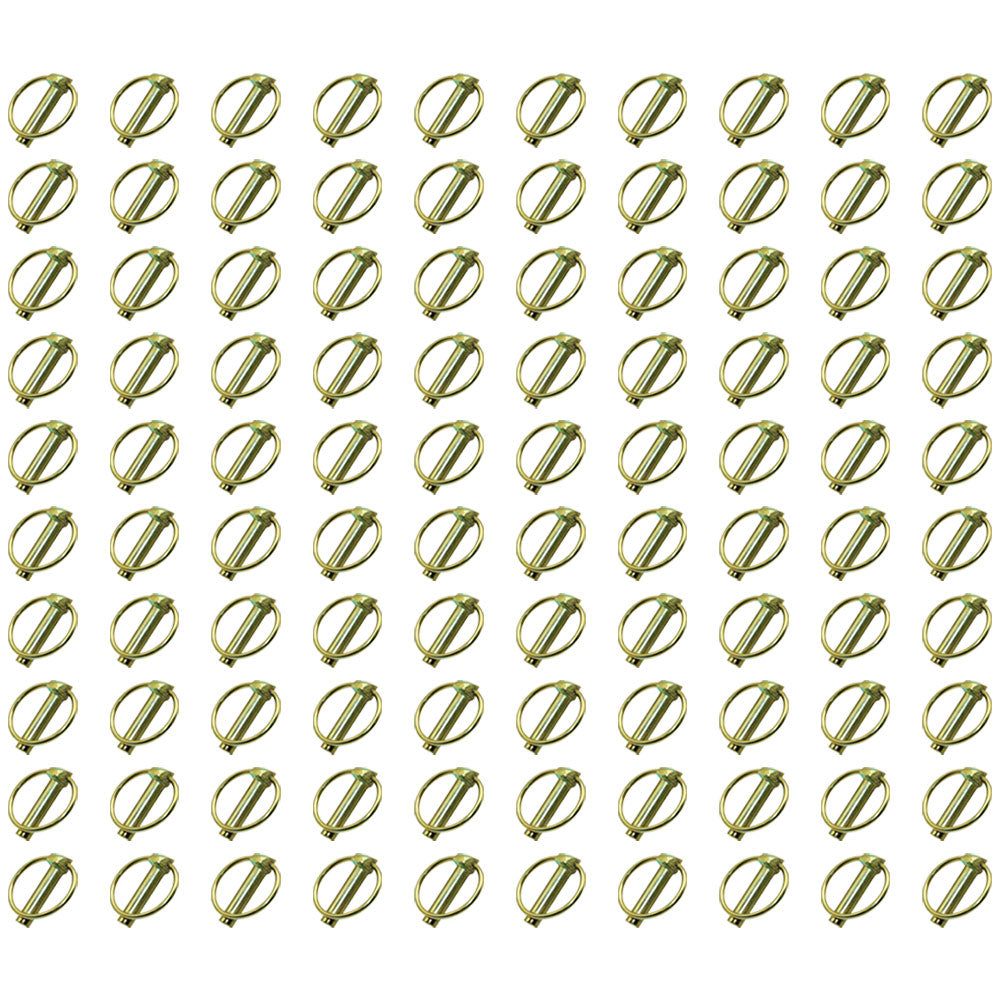 763672M91 Qty 100: Lynch Pins (10 Packs of 10 Each) Fits Massey Ferguson