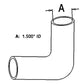 R105074 Top Radiator Hose Fits John Deere Tractor Models: 3055 4960 5200 5300